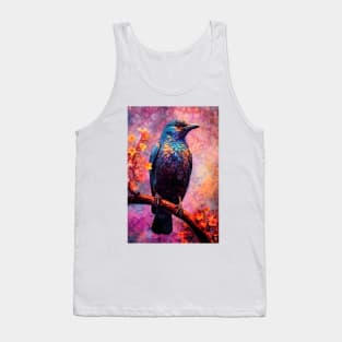 Starling bird painting colors art #starling Tank Top